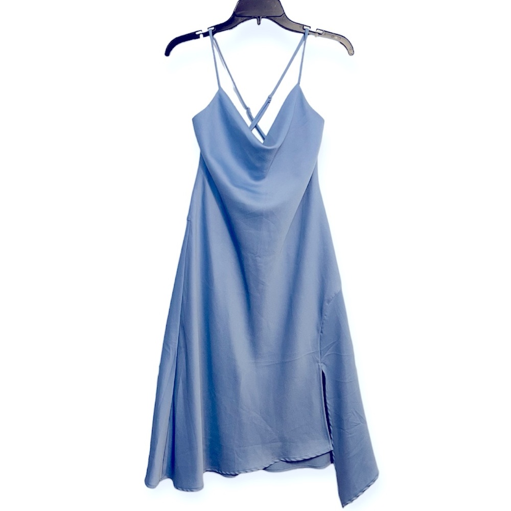 Speechless Spaghetti Strap Cowl Midi Dress